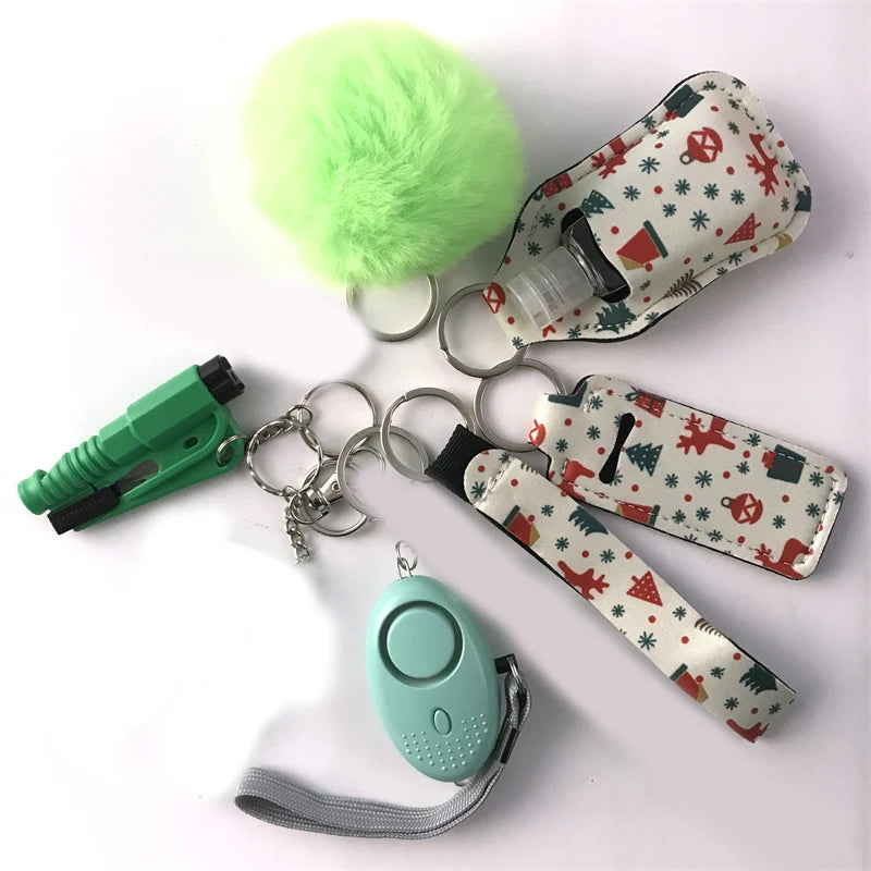 10Pcs Girl Security Self Defense Keychain Protection Personal Defensive Alarm Key chain Accessories Women Product