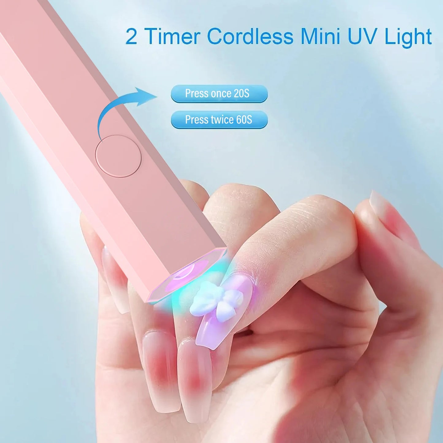 Timing Display Portable Handheld Mini Nail Lamp Family Quick Dry Flashlight Pen Chargeable Nail Dryer Machine Uv Led Nail Lamp
