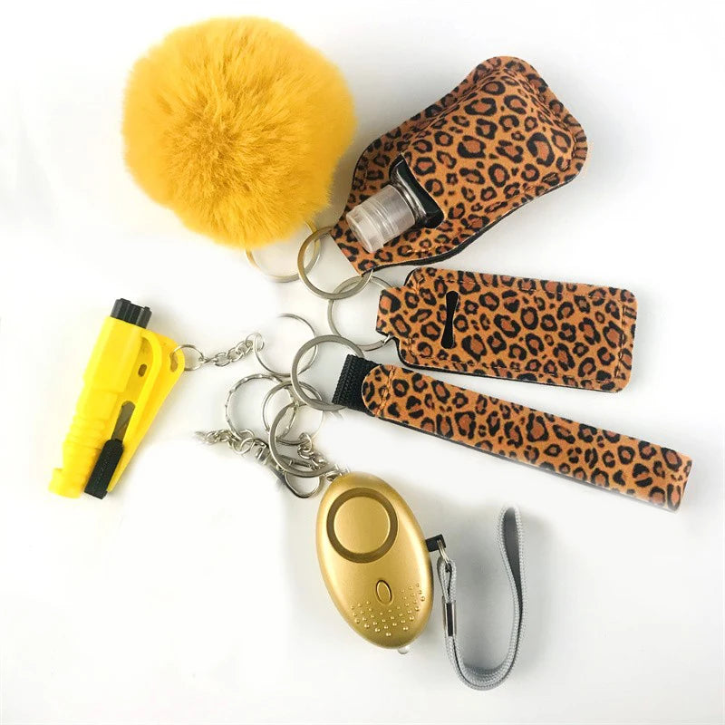 10Pcs Girl Security Self Defense Keychain Protection Personal Defensive Alarm Key chain Accessories Women Product