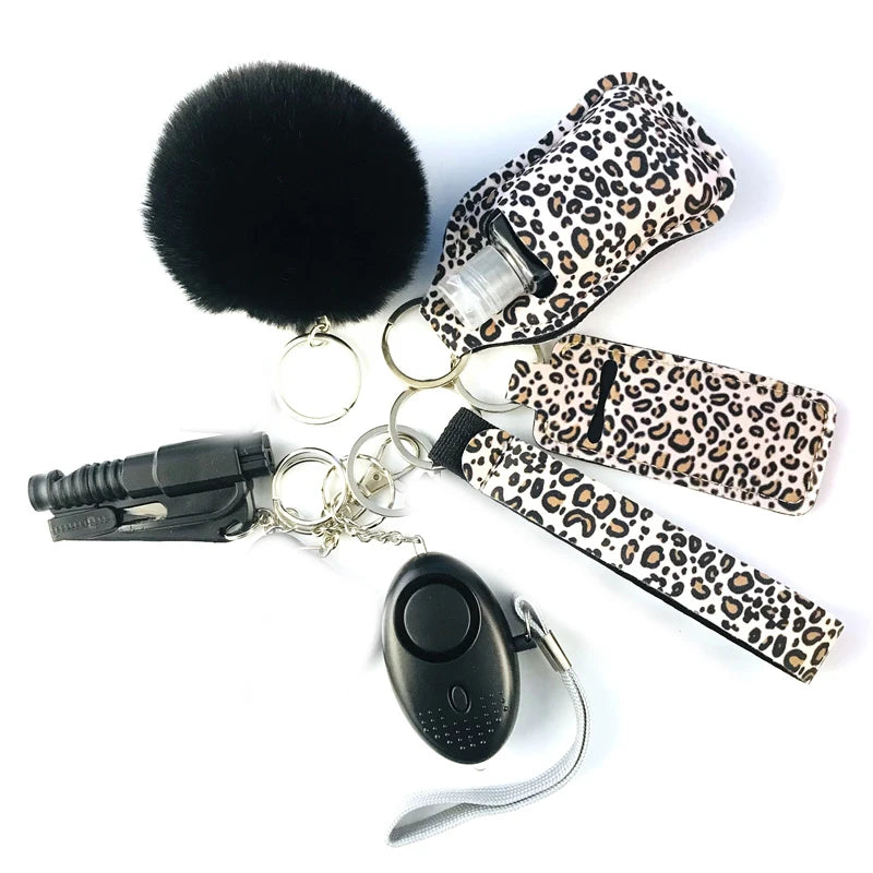 10Pcs Girl Security Self Defense Keychain Protection Personal Defensive Alarm Key chain Accessories Women Product