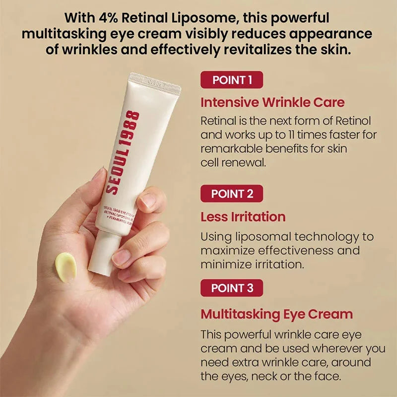 Korean 1988 Retinol Face Care Serum Black Ginseng Niacinamide 2% Acid Moisturizing Firming Cream Anti Aging Wrinkle Skin Care