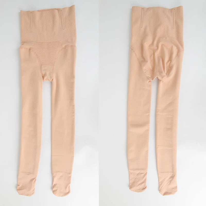 Fleece Tights Autumn Winter Woman Pantyhose Translucent Wool Sock Pants Stocking Fleece Lined Tights Thermal Legging Fake