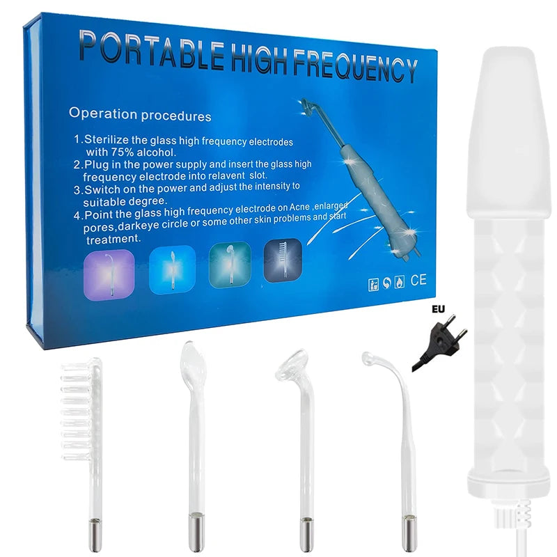 Skin Care Treatment High Frequency Massage Machine With Comb Beauty Device High Frequency Ozone Therapy Wand