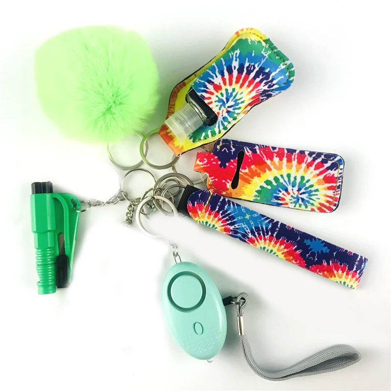 10Pcs Girl Security Self Defense Keychain Protection Personal Defensive Alarm Key chain Accessories Women Product