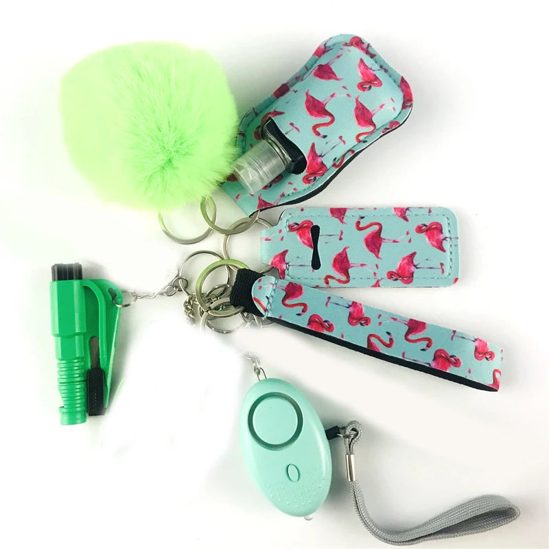 10Pcs Girl Security Self Defense Keychain Protection Personal Defensive Alarm Key chain Accessories Women Product