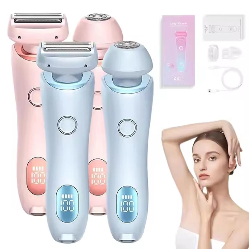 Waterproof Cordless Women Lady Facial Epilator Painless Electric Razor Bikini Trimmer Electric Shaver for Legs