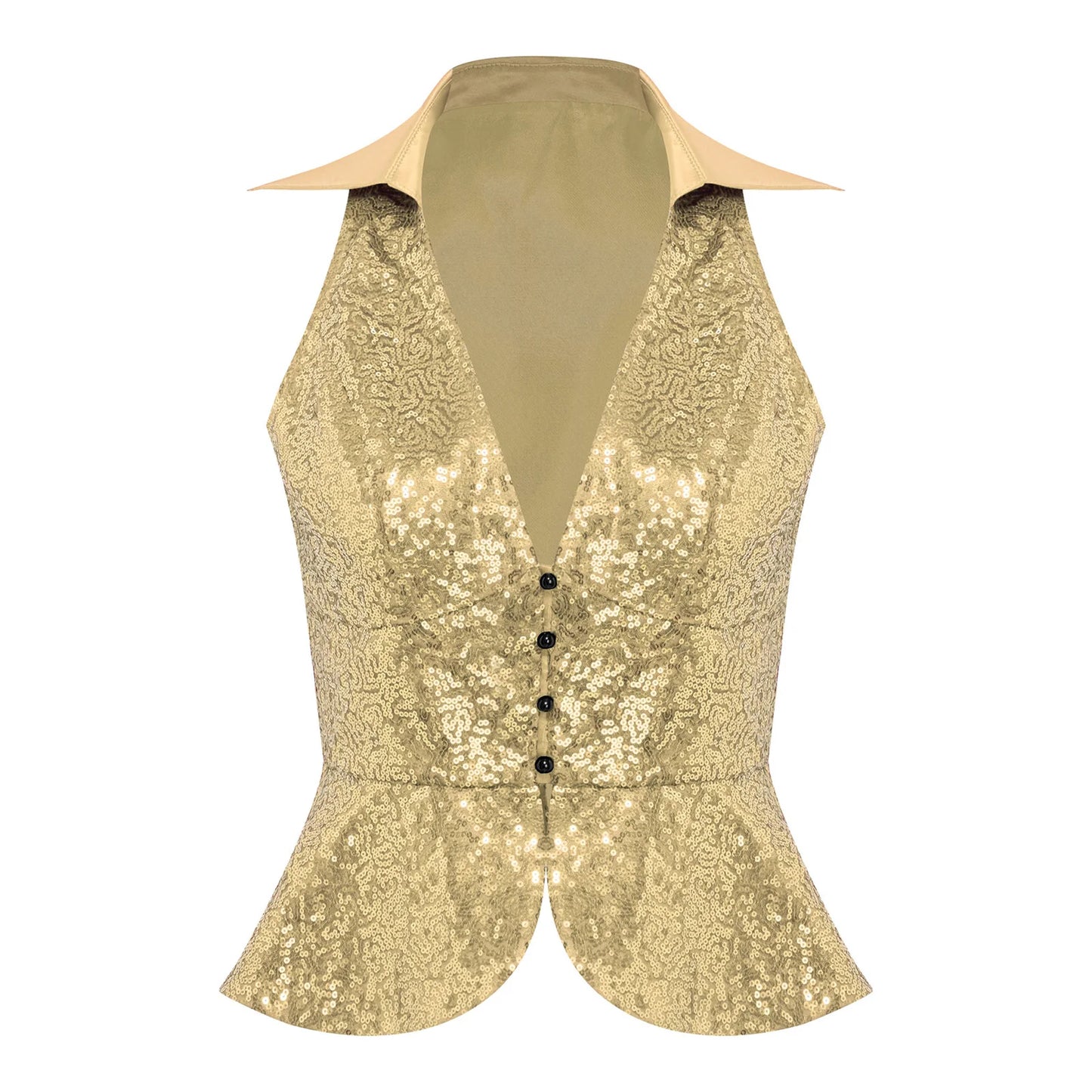 Sequins Vest Womens Fshion Sleeveless Vests Nightclub Bling Waistcoats Dressy Tops Rave Music Festival Party Sparkly Cosutme