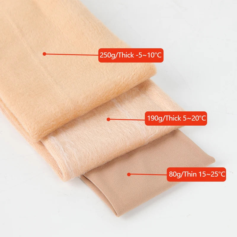 Fleece Tights Autumn Winter Woman Pantyhose Translucent Wool Sock Pants Stocking Fleece Lined Tights Thermal Legging Fake
