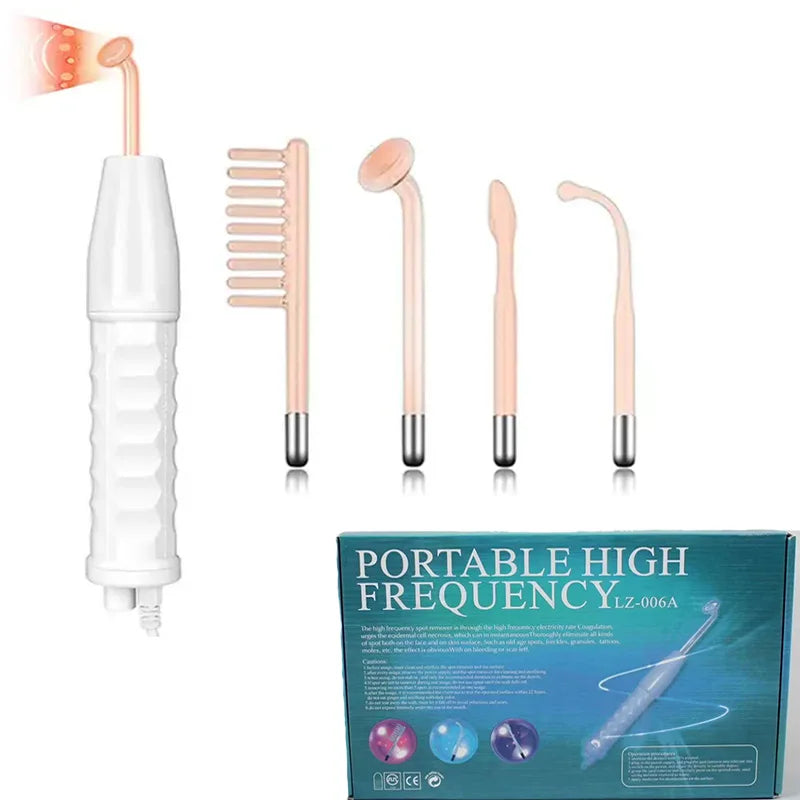 Skin Care Treatment High Frequency Massage Machine With Comb Beauty Device High Frequency Ozone Therapy Wand