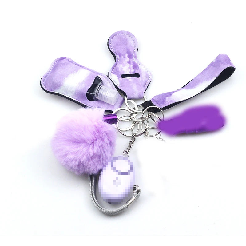 10Pcs Girl Security Self Defense Keychain Protection Personal Defensive Alarm Key chain Accessories Women Product