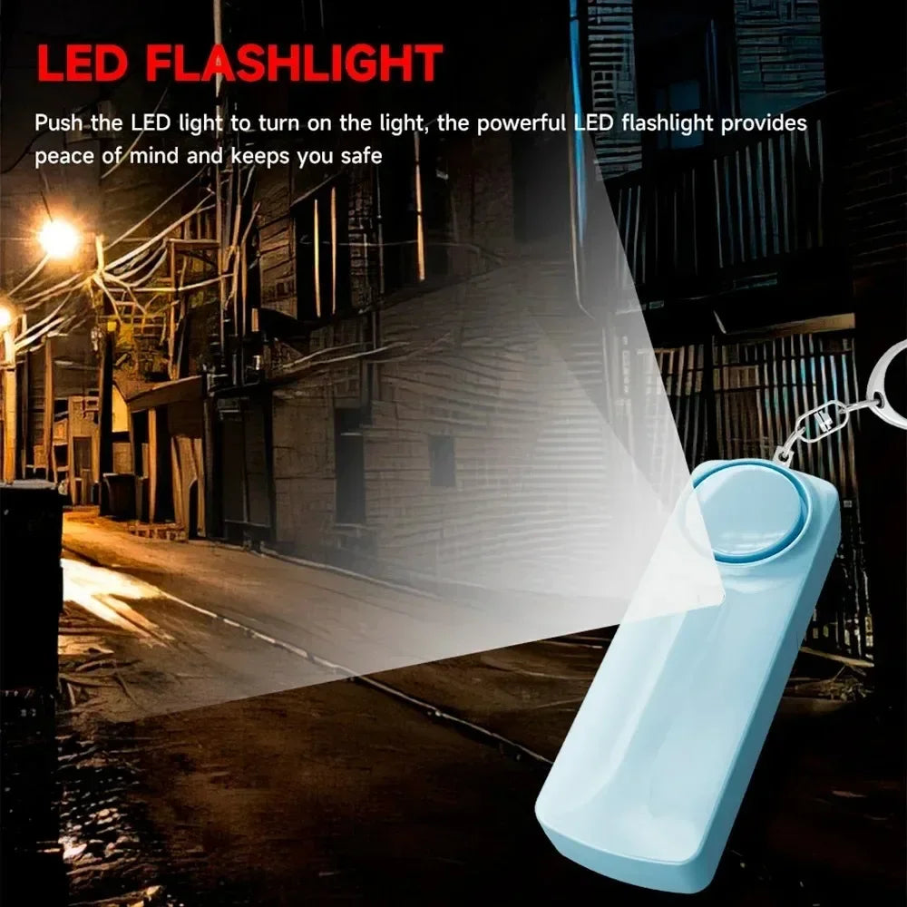 Personal Self Defense Alarm 130db Self Defense Siren Safety Alarm For Women Girl Personal Keychain Alarm with LED Alarm