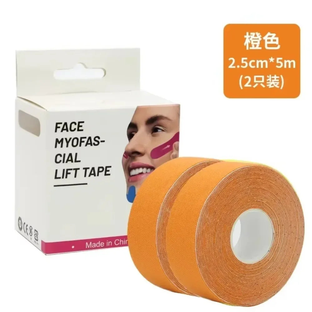 2.5CM*5M Kinesiology V Line Tape for Face Neck Eyes Lifting Wrinkle Remover Sticker Facial Skin Care Tool Protective Bandage