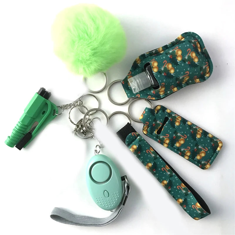 10Pcs Girl Security Self Defense Keychain Protection Personal Defensive Alarm Key chain Accessories Women Product