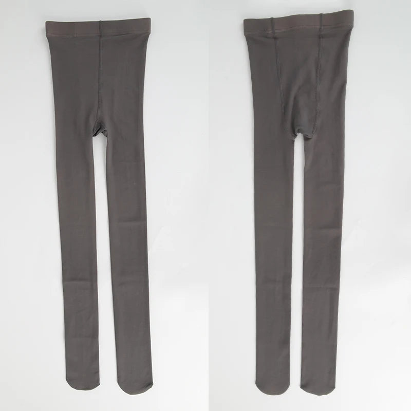 Fleece Tights Autumn Winter Woman Pantyhose Translucent Wool Sock Pants Stocking Fleece Lined Tights Thermal Legging Fake