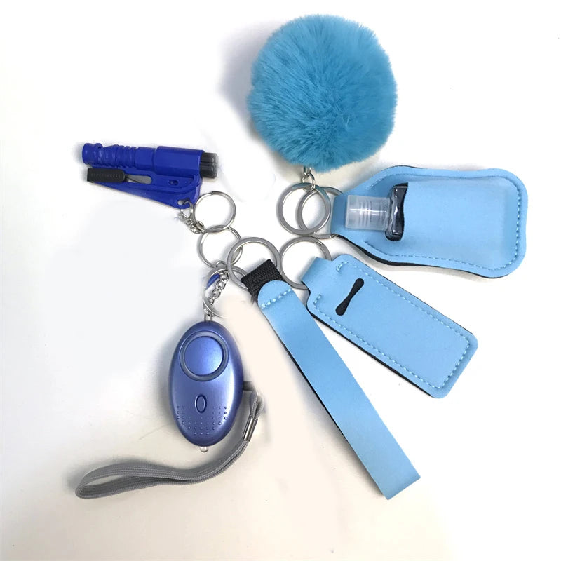 10Pcs Girl Security Self Defense Keychain Protection Personal Defensive Alarm Key chain Accessories Women Product