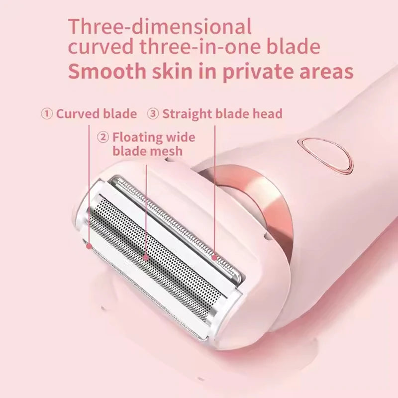 Waterproof Cordless Women Lady Facial Epilator Painless Electric Razor Bikini Trimmer Electric Shaver for Legs