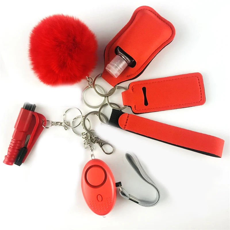 10Pcs Girl Security Self Defense Keychain Protection Personal Defensive Alarm Key chain Accessories Women Product