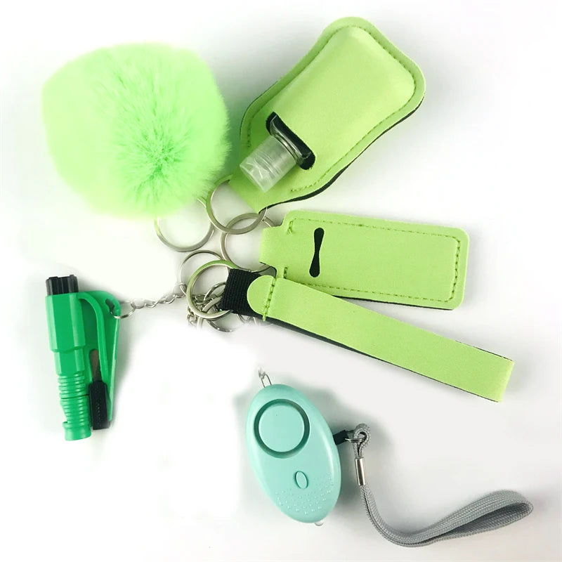 10Pcs Girl Security Self Defense Keychain Protection Personal Defensive Alarm Key chain Accessories Women Product