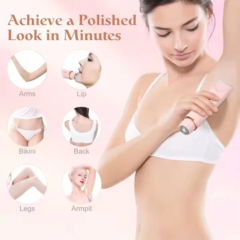 Waterproof Cordless Women Lady Facial Epilator Painless Electric Razor Bikini Trimmer Electric Shaver for Legs