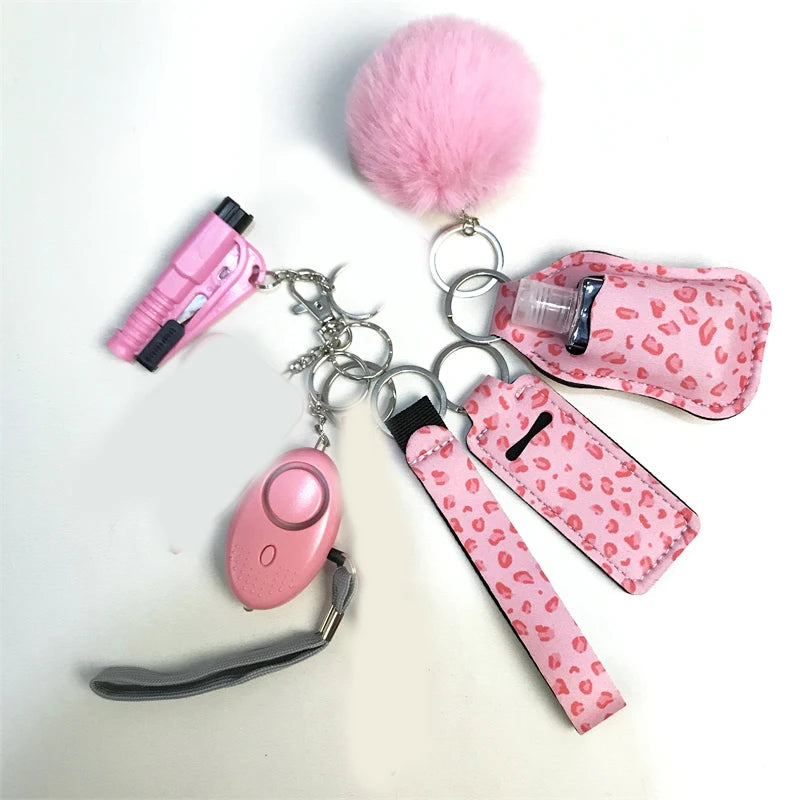 10Pcs Girl Security Self Defense Keychain Protection Personal Defensive Alarm Key chain Accessories Women Product