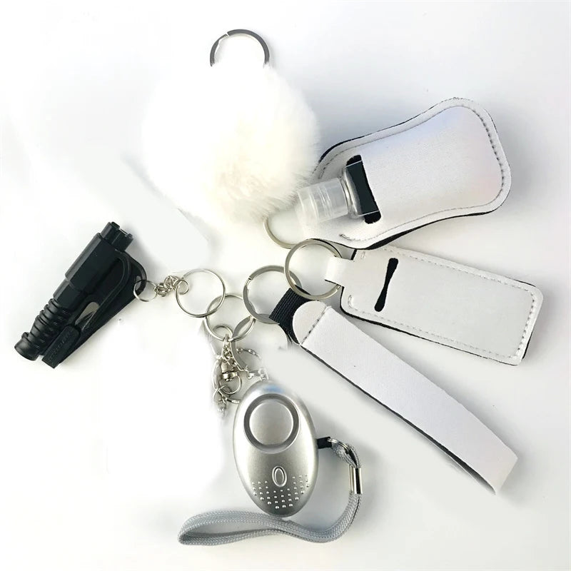 10Pcs Girl Security Self Defense Keychain Protection Personal Defensive Alarm Key chain Accessories Women Product