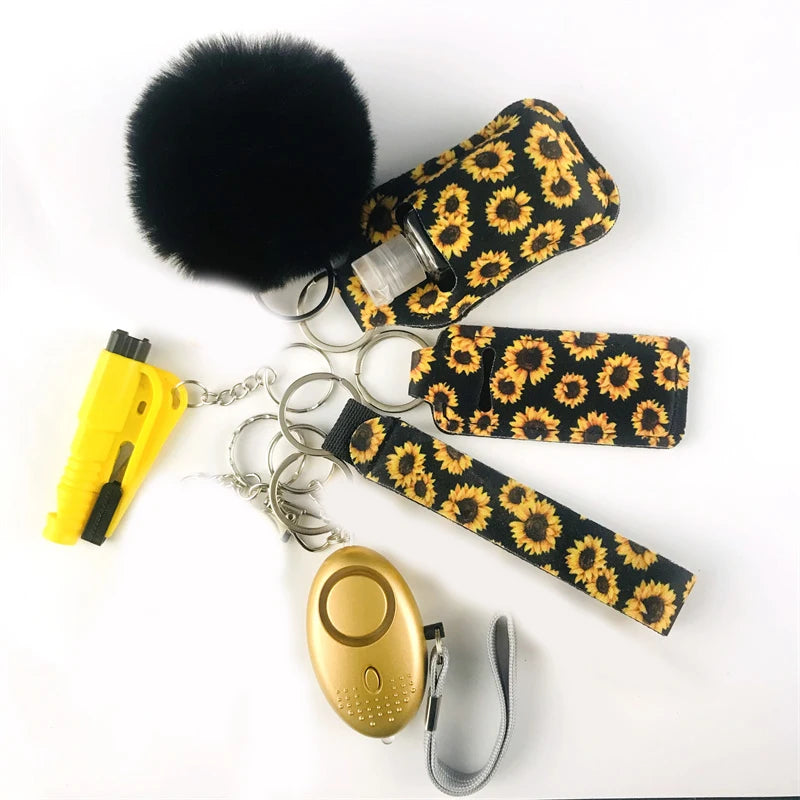 10Pcs Girl Security Self Defense Keychain Protection Personal Defensive Alarm Key chain Accessories Women Product