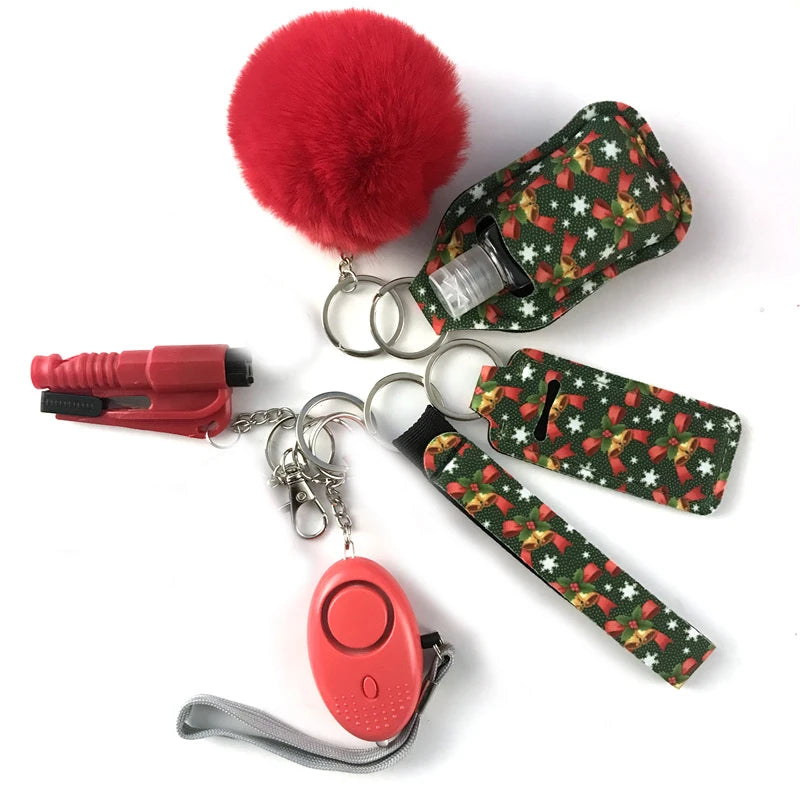 10Pcs Girl Security Self Defense Keychain Protection Personal Defensive Alarm Key chain Accessories Women Product