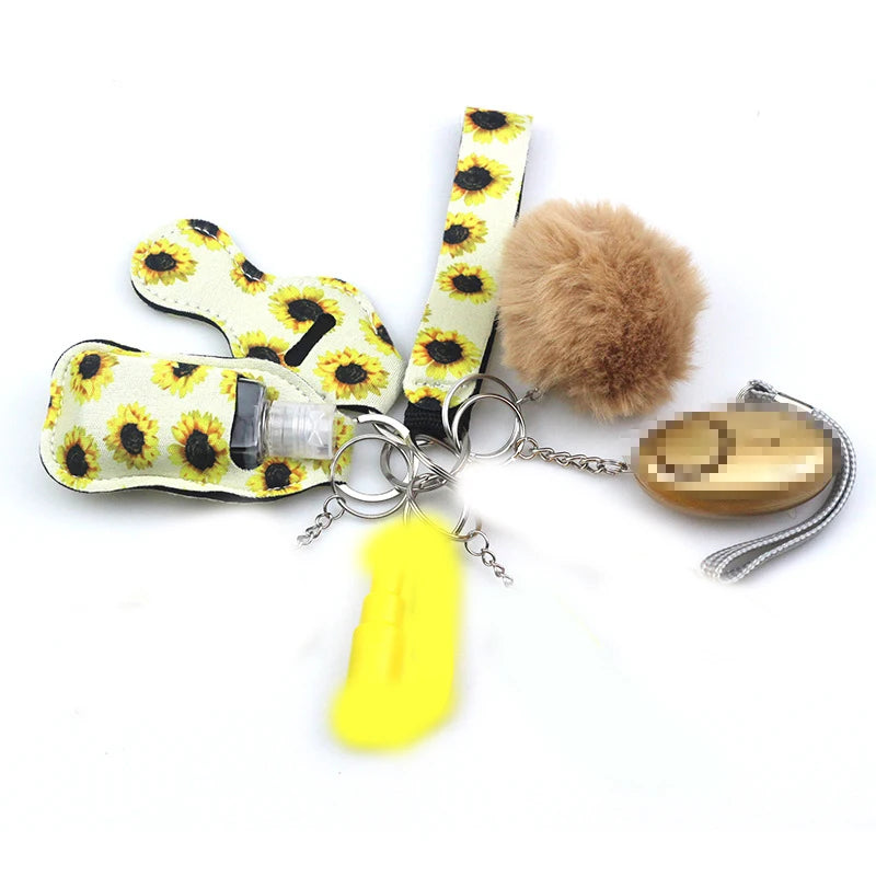10Pcs Girl Security Self Defense Keychain Protection Personal Defensive Alarm Key chain Accessories Women Product