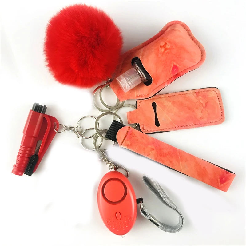 10Pcs Girl Security Self Defense Keychain Protection Personal Defensive Alarm Key chain Accessories Women Product