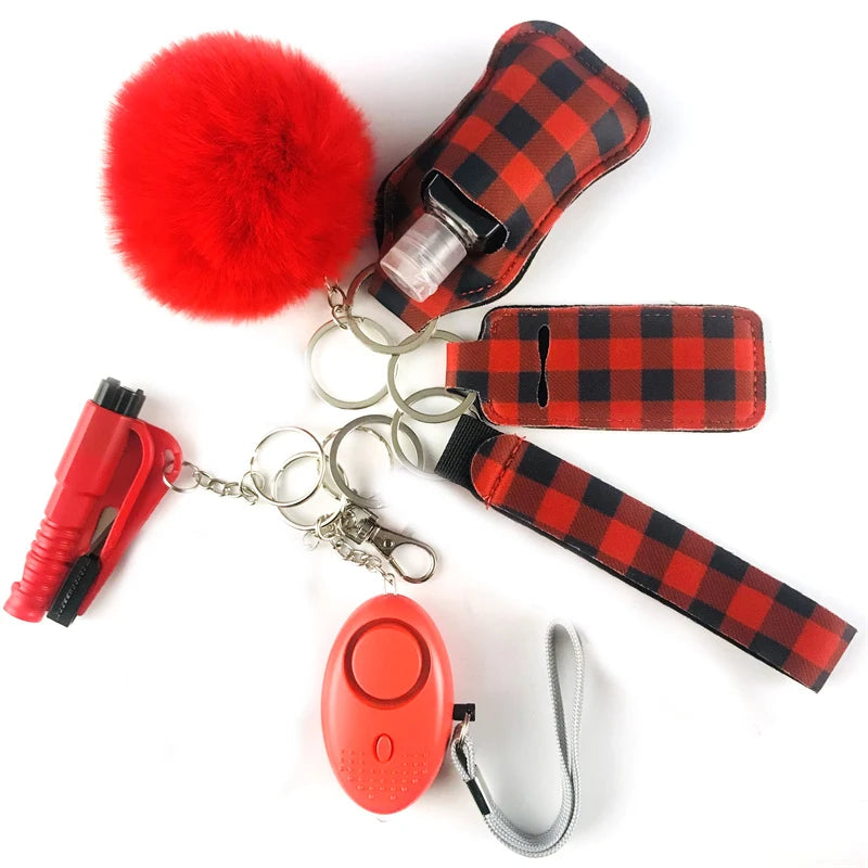 10Pcs Girl Security Self Defense Keychain Protection Personal Defensive Alarm Key chain Accessories Women Product