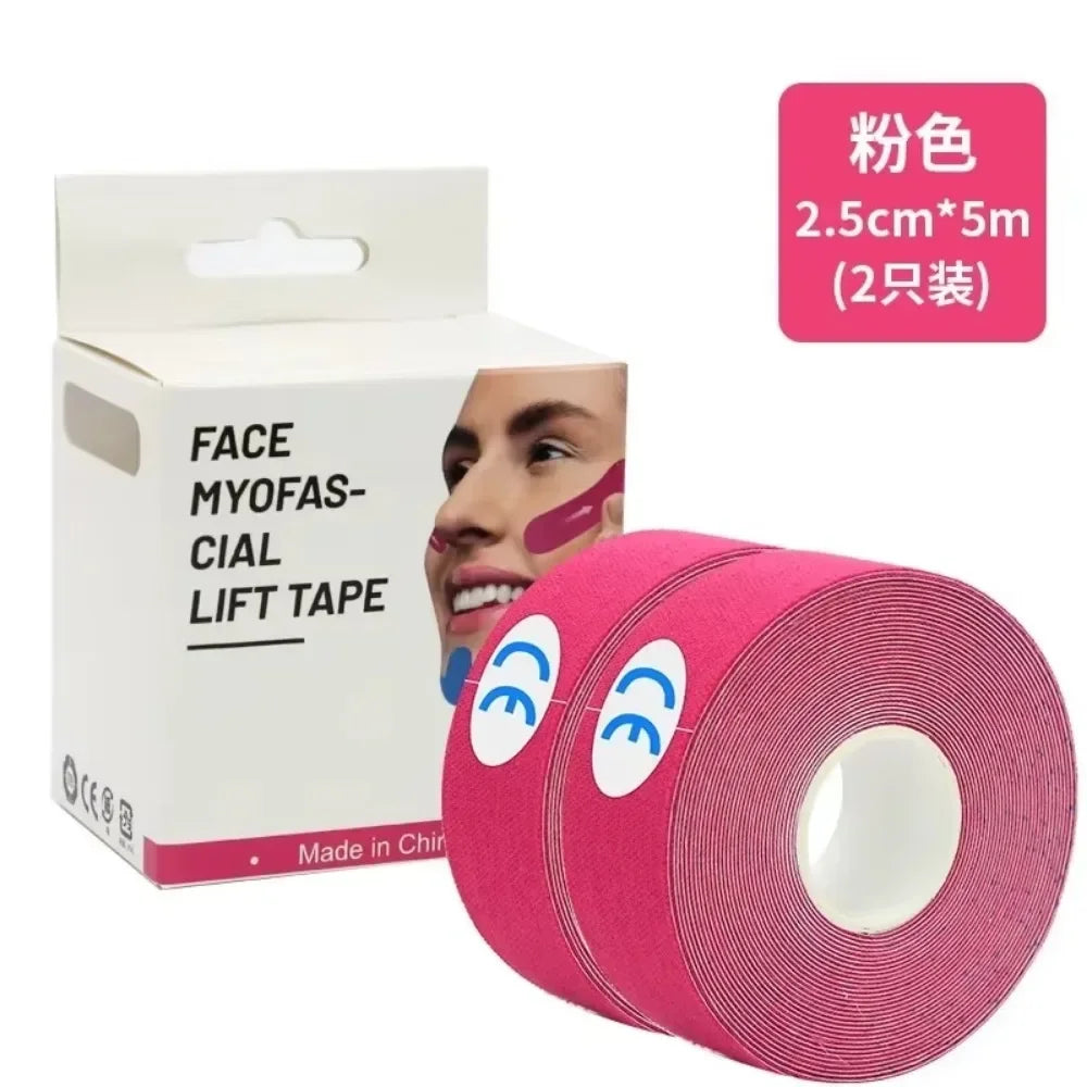 2.5CM*5M Kinesiology V Line Tape for Face Neck Eyes Lifting Wrinkle Remover Sticker Facial Skin Care Tool Protective Bandage