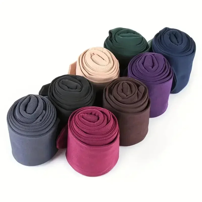 Colorful Fleece Lined Tights Winter Women Thermal Pantyhose for Female Panty Polar Skin Black Effect Stockings Thermal Leggings