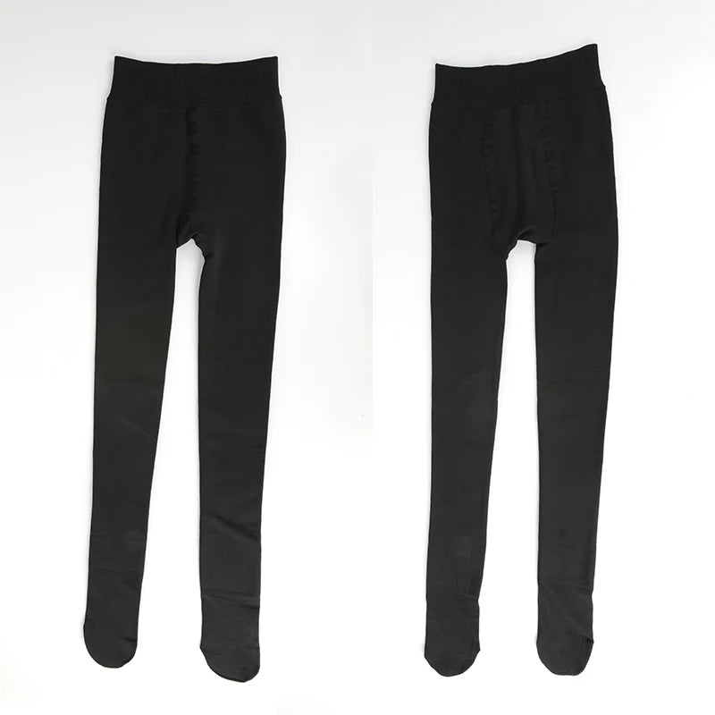 Fleece Tights Autumn Winter Woman Pantyhose Translucent Wool Sock Pants Stocking Fleece Lined Tights Thermal Legging Fake