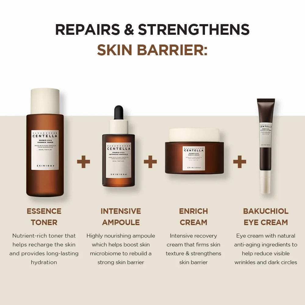 Korean SKIN1004 Magadascar Centella Skincare Serum Facial Retinol Eye Cream Probio-CICA Essence Toner Face Cream Original Set