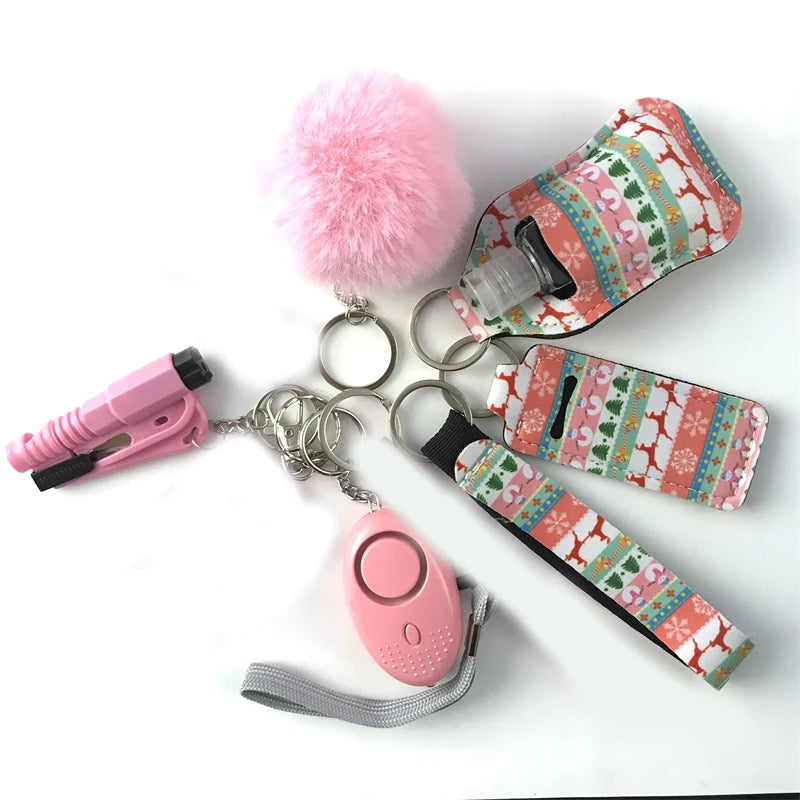 10Pcs Girl Security Self Defense Keychain Protection Personal Defensive Alarm Key chain Accessories Women Product