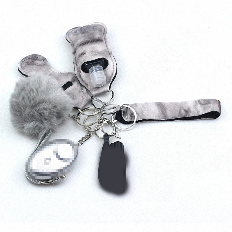 10Pcs Girl Security Self Defense Keychain Protection Personal Defensive Alarm Key chain Accessories Women Product