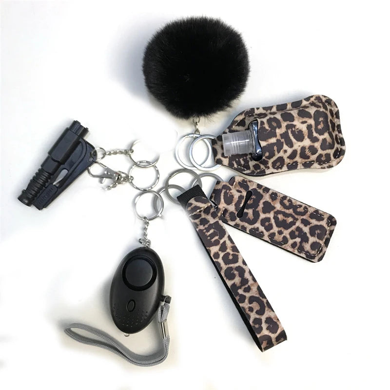 10Pcs Girl Security Self Defense Keychain Protection Personal Defensive Alarm Key chain Accessories Women Product