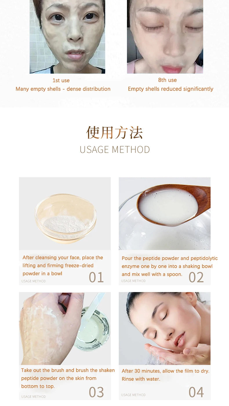 Korean Collagen Hyaluronic Acid Face Mask Repair Firming Lifting Improve Fine Lines Brighten Moisturiz Peptide Essence Skin Care