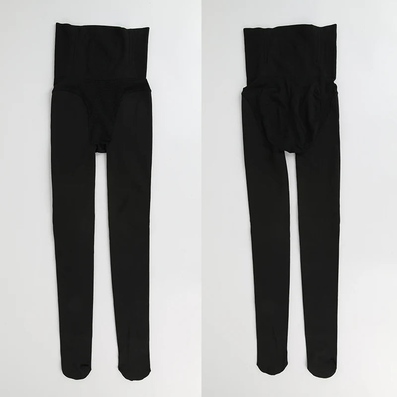 Fleece Tights Autumn Winter Woman Pantyhose Translucent Wool Sock Pants Stocking Fleece Lined Tights Thermal Legging Fake