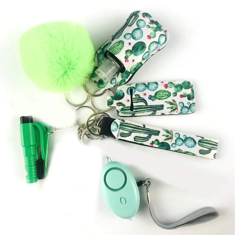 10Pcs Girl Security Self Defense Keychain Protection Personal Defensive Alarm Key chain Accessories Women Product