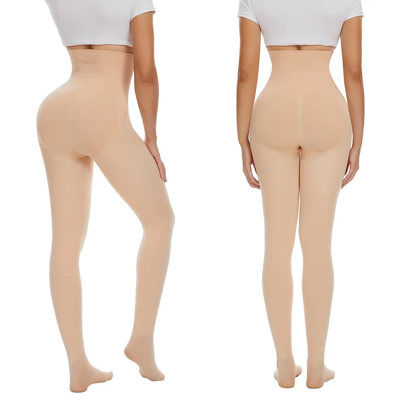 Fleece Tights Autumn Winter Woman Pantyhose Translucent Wool Sock Pants Stocking Fleece Lined Tights Thermal Legging Fake