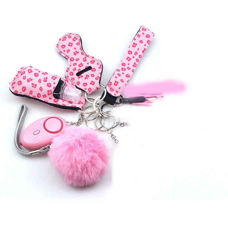 10Pcs Girl Security Self Defense Keychain Protection Personal Defensive Alarm Key chain Accessories Women Product