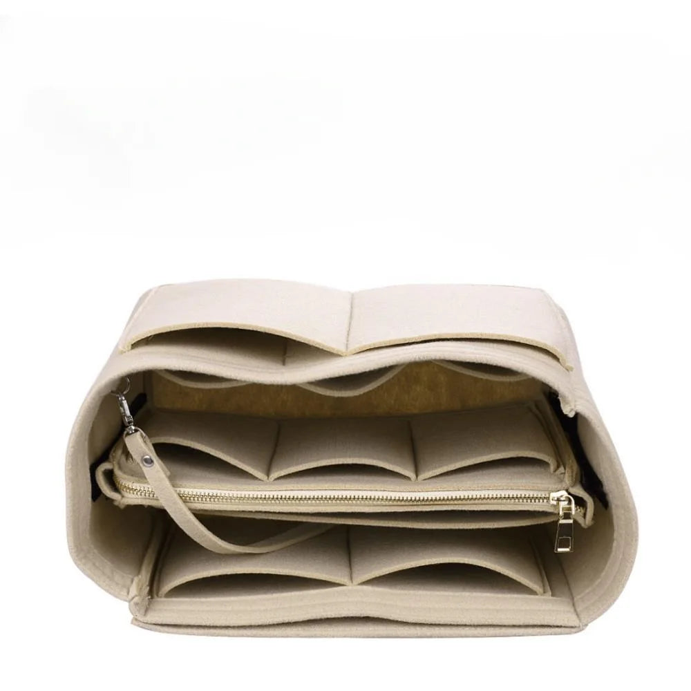 Make up Organizer Felt Insert Bag For Handbag Travel Inner Purse Portable Cosmetic Bag Fit Various Storage functional Bags