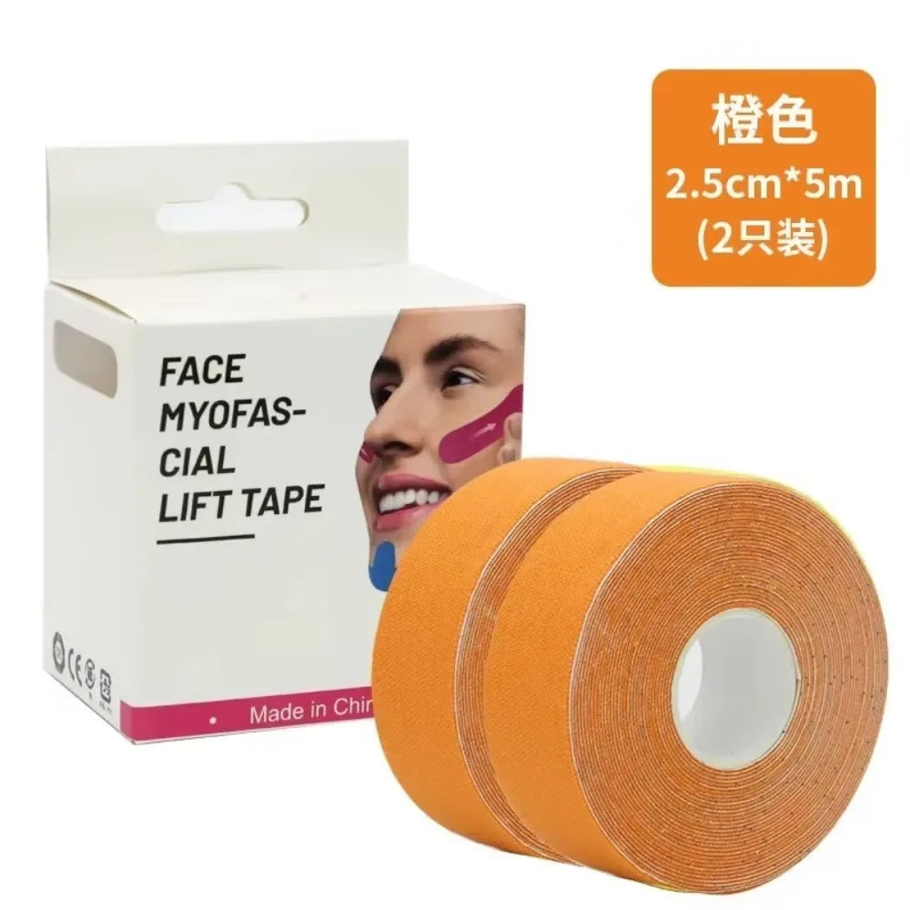 2.5CM*5M Kinesiology V Line Tape for Face Neck Eyes Lifting Wrinkle Remover Sticker Facial Skin Care Tool Protective Bandage