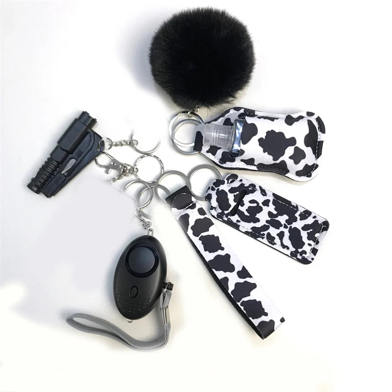 10Pcs Girl Security Self Defense Keychain Protection Personal Defensive Alarm Key chain Accessories Women Product