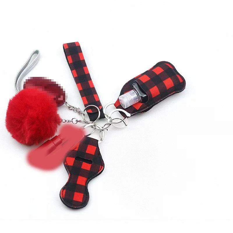 10Pcs Girl Security Self Defense Keychain Protection Personal Defensive Alarm Key chain Accessories Women Product