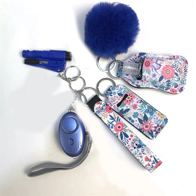 10Pcs Girl Security Self Defense Keychain Protection Personal Defensive Alarm Key chain Accessories Women Product