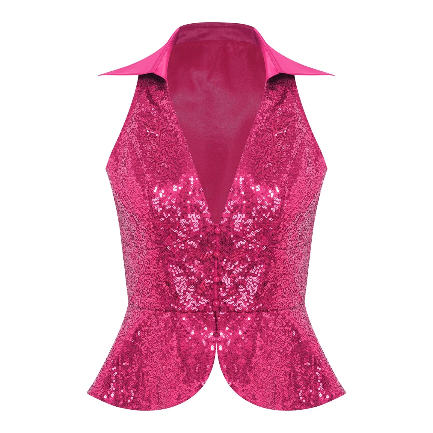 Sequins Vest Womens Fshion Sleeveless Vests Nightclub Bling Waistcoats Dressy Tops Rave Music Festival Party Sparkly Cosutme