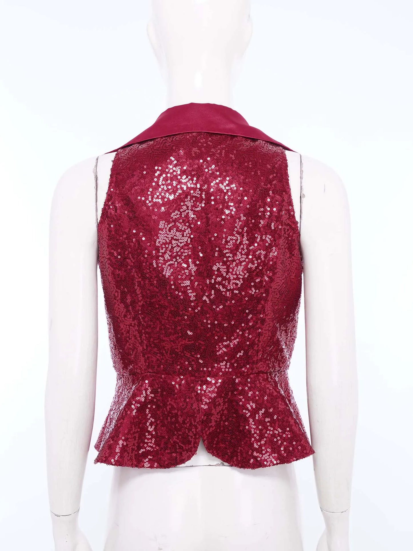 Sequins Vest Womens Fshion Sleeveless Vests Nightclub Bling Waistcoats Dressy Tops Rave Music Festival Party Sparkly Cosutme