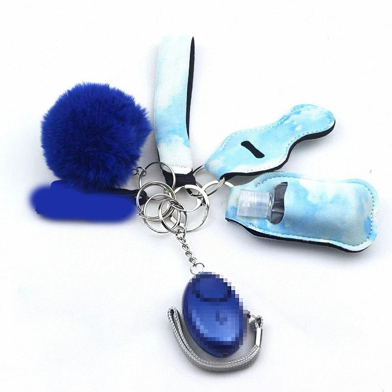 10Pcs Girl Security Self Defense Keychain Protection Personal Defensive Alarm Key chain Accessories Women Product